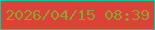 文字の大きさ：2、枠の色：04caa6、背景の色：dc423a、文字の色：8fa230 無料ブログパーツのブログ時計