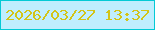 文字の大きさ：1、枠の色：04cad5、背景の色：c0eefe、文字の色：d3c417 無料ブログパーツのブログ時計