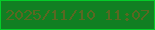 文字の大きさ：1、枠の色：04cc29、背景の色：117f22、文字の色：5a6722 無料ブログパーツのブログ時計