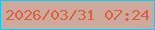 文字の大きさ：3、枠の色：04cef5、背景の色：cfa99c、文字の色：d96146 無料ブログパーツのブログ時計