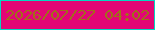 文字の大きさ：5、枠の色：04d7c1、背景の色：e30675、文字の色：a16e19 無料ブログパーツのブログ時計
