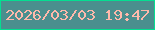 文字の大きさ：1、枠の色：04de91、背景の色：4a8f8e、文字の色：ffb9ab 無料ブログパーツのブログ時計