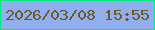 文字の大きさ：2、枠の色：04e781、背景の色：91afef、文字の色：6c5a26 無料ブログパーツのブログ時計