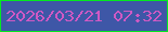 文字の大きさ：3、枠の色：04e920、背景の色：3e57a7、文字の色：cf59c4 無料ブログパーツのブログ時計