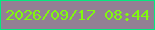 文字の大きさ：5、枠の色：04ea7f、背景の色：938094、文字の色：81f80e 無料ブログパーツのブログ時計