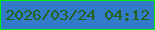 文字の大きさ：5、枠の色：04eb0e、背景の色：327bc8、文字の色：266118 無料ブログパーツのブログ時計