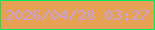文字の大きさ：1、枠の色：04eb5f、背景の色：e6a154、文字の色：c5a1dd 無料ブログパーツのブログ時計
