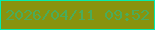 文字の大きさ：1、枠の色：04ecad、背景の色：88930e、文字の色：4aac5b 無料ブログパーツのブログ時計