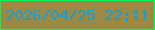 文字の大きさ：4、枠の色：04f656、背景の色：9a8a45、文字の色：189ed5 無料ブログパーツのブログ時計