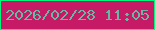 文字の大きさ：1、枠の色：04f67b、背景の色：c61a66、文字の色：68b7a3 無料ブログパーツのブログ時計