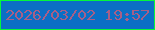 文字の大きさ：1、枠の色：04f73c、背景の色：0b6fc5、文字の色：a75f87 無料ブログパーツのブログ時計