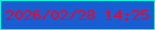 文字の大きさ：1、枠の色：04ffdf、背景の色：185dd1、文字の色：ef0529 無料ブログパーツのブログ時計