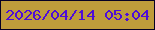 文字の大きさ：2、枠の色：050024、背景の色：be9c3b、文字の色：4e0dd8 無料ブログパーツのブログ時計