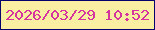 文字の大きさ：4、枠の色：05006c、背景の色：faeea3、文字の色：d4379b 無料ブログパーツのブログ時計