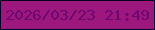 文字の大きさ：3、枠の色：050122、背景の色：9c187d、文字の色：6e066f 無料ブログパーツのブログ時計