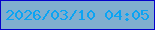 文字の大きさ：4、枠の色：0501cb、背景の色：80aecf、文字の色：0aa4f3 無料ブログパーツのブログ時計