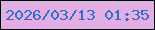 文字の大きさ：2、枠の色：05060d、背景の色：e3aee4、文字の色：336dc8 無料ブログパーツのブログ時計