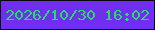 文字の大きさ：4、枠の色：050704、背景の色：702ef2、文字の色：27dd64 無料ブログパーツのブログ時計