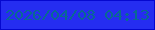 文字の大きさ：5、枠の色：0507d0、背景の色：252df1、文字の色：096893 無料ブログパーツのブログ時計