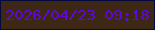文字の大きさ：2、枠の色：050841、背景の色：3d2715、文字の色：6007dc 無料ブログパーツのブログ時計