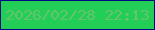 文字の大きさ：1、枠の色：050885、背景の色：23ce56、文字の色：66c470 無料ブログパーツのブログ時計