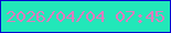 文字の大きさ：5、枠の色：0509d1、背景の色：22e7b9、文字の色：dd7dbf 無料ブログパーツのブログ時計