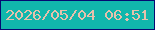文字の大きさ：1、枠の色：050a72、背景の色：11b7ac、文字の色：e5c1ac 無料ブログパーツのブログ時計