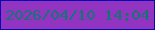 文字の大きさ：3、枠の色：050bb2、背景の色：9333c2、文字の色：147474 無料ブログパーツのブログ時計
