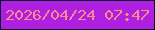 文字の大きさ：2、枠の色：050d31、背景の色：ae1fdf、文字の色：f88b8d 無料ブログパーツのブログ時計