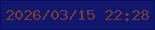 文字の大きさ：1、枠の色：050f63、背景の色：12166c、文字の色：723e3a 無料ブログパーツのブログ時計