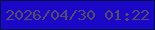 文字の大きさ：1、枠の色：05123f、背景の色：1b07c8、文字の色：544d65 無料ブログパーツのブログ時計