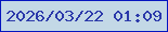 文字の大きさ：4、枠の色：0515c0、背景の色：c3d8e6、文字の色：2b39aa 無料ブログパーツのブログ時計