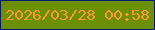 文字の大きさ：1、枠の色：051878、背景の色：6b8f05、文字の色：ff9729 無料ブログパーツのブログ時計