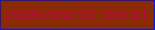文字の大きさ：5、枠の色：0519db、背景の色：882b02、文字の色：bd0447 無料ブログパーツのブログ時計