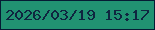 文字の大きさ：2、枠の色：051b34、背景の色：219272、文字の色：0f2640 無料ブログパーツのブログ時計