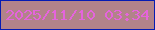 文字の大きさ：4、枠の色：051bb3、背景の色：b2838a、文字の色：e564dc 無料ブログパーツのブログ時計