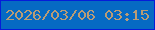 文字の大きさ：2、枠の色：051cd9、背景の色：066ac3、文字の色：b99c76 無料ブログパーツのブログ時計