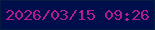 文字の大きさ：1、枠の色：051d41、背景の色：010e4c、文字の色：b21c8f 無料ブログパーツのブログ時計