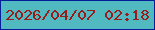 文字の大きさ：5、枠の色：051d99、背景の色：51bac0、文字の色：991c1c 無料ブログパーツのブログ時計