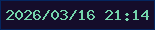 文字の大きさ：2、枠の色：05265f、背景の色：150d2a、文字の色：74d5ac 無料ブログパーツのブログ時計