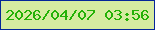 文字の大きさ：1、枠の色：052699、背景の色：d6eba1、文字の色：24b106 無料ブログパーツのブログ時計