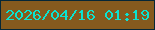 文字の大きさ：2、枠の色：052737、背景の色：855a1e、文字の色：0ae4d2 無料ブログパーツのブログ時計