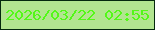 文字の大きさ：1、枠の色：05290e、背景の色：b2e590、文字の色：53f818 無料ブログパーツのブログ時計