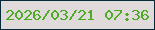 文字の大きさ：3、枠の色：052a39、背景の色：e1dada、文字の色：4bac23 無料ブログパーツのブログ時計