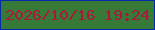 文字の大きさ：5、枠の色：052aa9、背景の色：377a38、文字の色：ac173c 無料ブログパーツのブログ時計