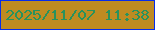 文字の大きさ：5、枠の色：052ceb、背景の色：be8b22、文字の色：28925d 無料ブログパーツのブログ時計