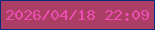 文字の大きさ：3、枠の色：052d79、背景の色：aa3e64、文字の色：ec4db2 無料ブログパーツのブログ時計
