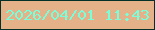 文字の大きさ：2、枠の色：05302a、背景の色：e5b189、文字の色：79feda 無料ブログパーツのブログ時計
