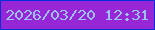 文字の大きさ：1、枠の色：0530d8、背景の色：9727d6、文字の色：9cc1ff 無料ブログパーツのブログ時計