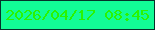 文字の大きさ：3、枠の色：05312a、背景の色：12fc96、文字の色：2bf301 無料ブログパーツのブログ時計
